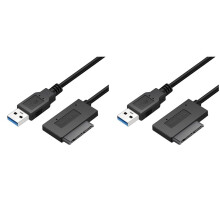 2X USB 3.0-zu-Micro--Adapterkabel für 1,8-Zoll-HDD-SSD-Konverterkabel USB3.0-zu-16-Poliges Msata-7+9-Poliges Kabel