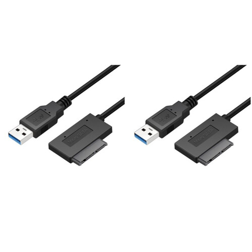 2X Cabo Adaptador USB 3.0 para Micro- para Cabo Conversor HDD SSD de 1,8 Polegadas USB3.0 para Cabo Msata 7+9 Pinos de 16 Pinos
