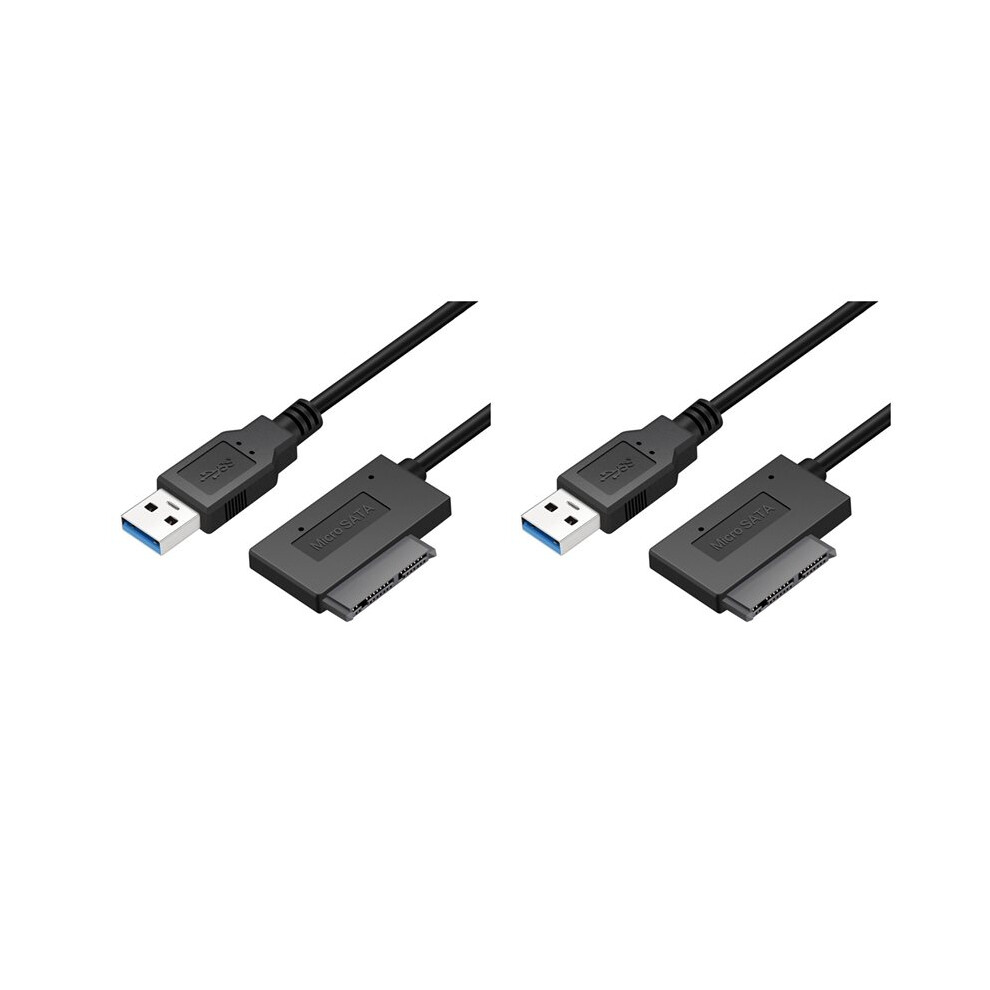 Bobotron 2X Usb 3.0 To Micro- Adapter Cable For 1.8Inch Hdd Ssd Converter Cord Usb3.0 To 16Pin Msata 7+9 Pin Cable