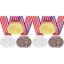 24-Teilige Auszeichnungsmedaillen in Gold, Silber und Bronze, Siegermedaillen, 1., 2. und 3. Preise für Wettbewerbe