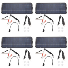 4X 12 V 6 W Solarpanel-Ladegerät für Auto, Motorrad, Tretroller, Tragbares Solarpanel, Autoladegerät, Batterie, Effiziente Wartung