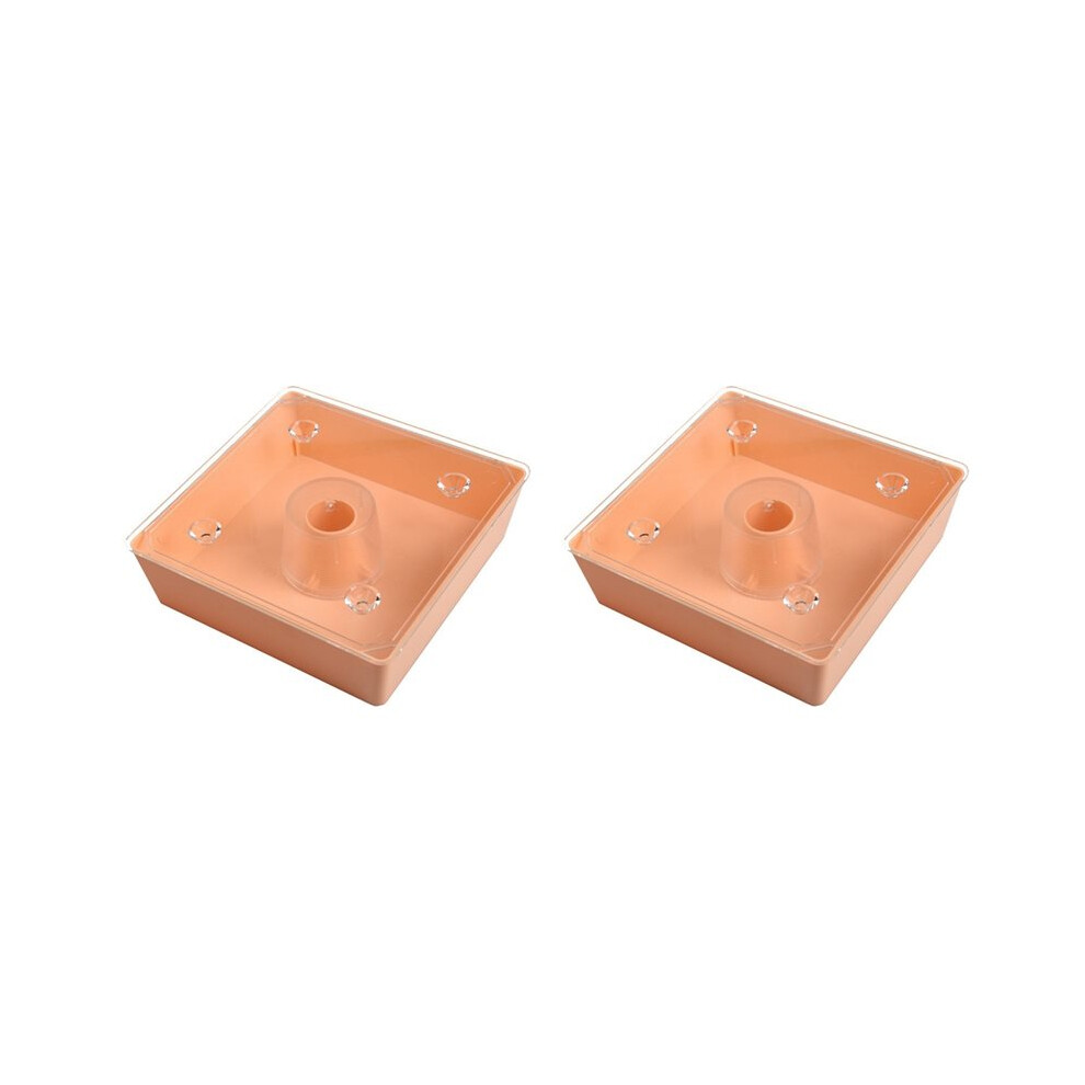 2X Bee Feeder Square 2 Litres Beehive Top Feeder Beekeeper Tool Beekeeping Feeder With Transparent Cover Pre-Assembled 6031772846538