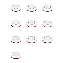 10X Ruftaste Restaurant Pager 433 MHz Drahtlose Türklingel Klingeltaste für Haussicherheits-Alarmsystem Hardware Rot