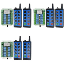 3X 8-Kanals Trådlös Rf-Fjärrkontrollomkopplare 12V/24V/36V 433MHz Fjärrkontroll Forts. Trådlös Fjärrkontrollomkopplare DC9V-72V