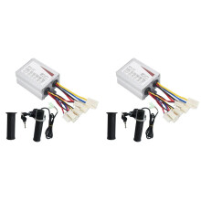 2X 24V 350W Elektrische Scooter Geborstelde Controller Motor+Throttle Twist Grip Kit voor E-Bike Elektrische Scooter Fiets