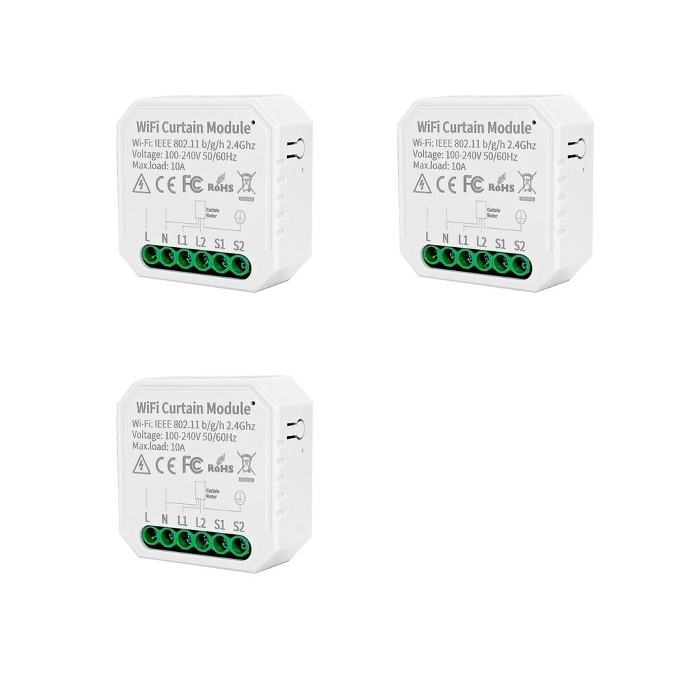 3X Tuya Wifi Curtain Module App Remote Control 100-240Vac For Alexa Home Voice Control 4711316579796