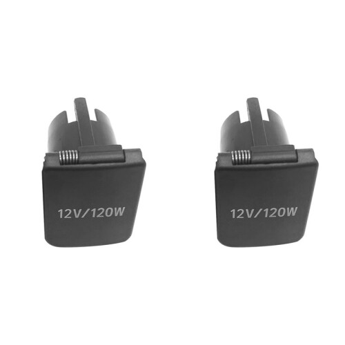 2X 85535-50020 Rear Row Power Socket Cover for   4RUNNER  Alphard Cigarette Lighter Panel Plug Caps