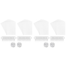 520 Pcs Heat Shrink Plastic Sheet Kit Shrinky Art Film Paper with Keychains Accessory for DIY Handmade