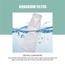 8 Paquetes de Mangas Filtrantes, 200 MicróMetros, para Pecera/Acuario Salino, Estanque, para Sumidero/Desbordamiento