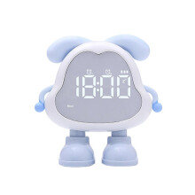 Rechargeable Cute Puppy Alarm Clock Large Volume for Students Silent Operation Night Light Feature for Heavy Sleepers