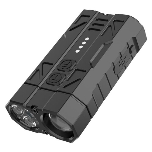Aluminum Alloy High-Performance EDC Multi-Function Flashlight Portable Dual  4 LED Beads Power Display