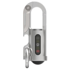 Rechargeable Keychain Flashlight EDC Keychain Flashlight Waterproof Compact Pocket COB Light for Outdoor Work Gray