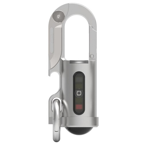 Rechargeable Keychain Flashlight EDC  Keychain Flashlight Waterproof Compact Pocket COB Light for Outdoor Work Gray