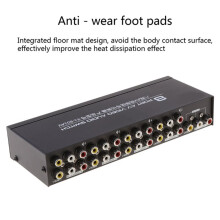 8-Way AV RCA Switcher 8 in 1 Out Composite Video L/R Selector Box for DVD