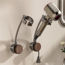 Rotatable Hair Dryer Holder Bathroom Non-Punching Wall-Mounted Wind Duct Storage Rack Adjustable Hair Dryer Storage Rack