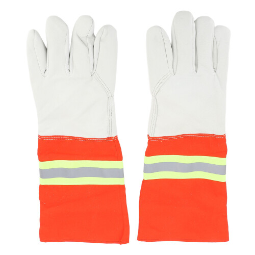 Firefighting Gloves Flame Resistant Cowhide Waterproof Breathable 1 Pair 1