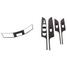 2 Set Car Accessories: 1 Pcs Car Outlet Vent Frame Cover & 1 Set Car Window Glass Lift Button Panel Cover LHD