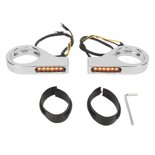 Hochhelles Silber 41MM Gabel-LED-Blinker für Motorräder 2