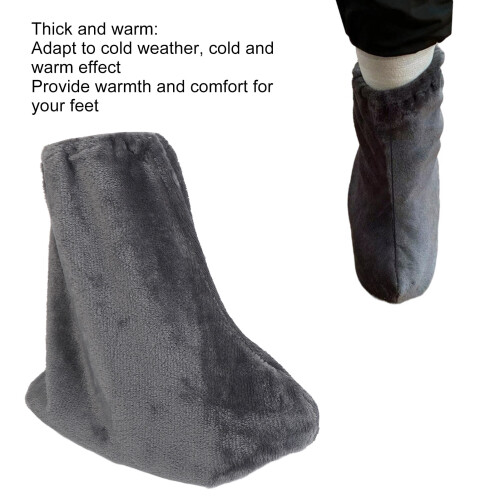 Warm Flannel Cast Sock Cover for Sizes 36-40, Adjustable & Washable 2