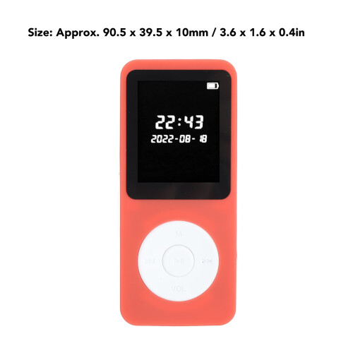 Bluetooth MP3 Player 1.77in LCD, 128GB Max, Red 1