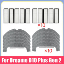 Hepa Filter+Mop Cloth Kit for D10 Gen 2 RLD32GD 10PCS Hepa Filter+Mop Pad Replace Parts Accessories