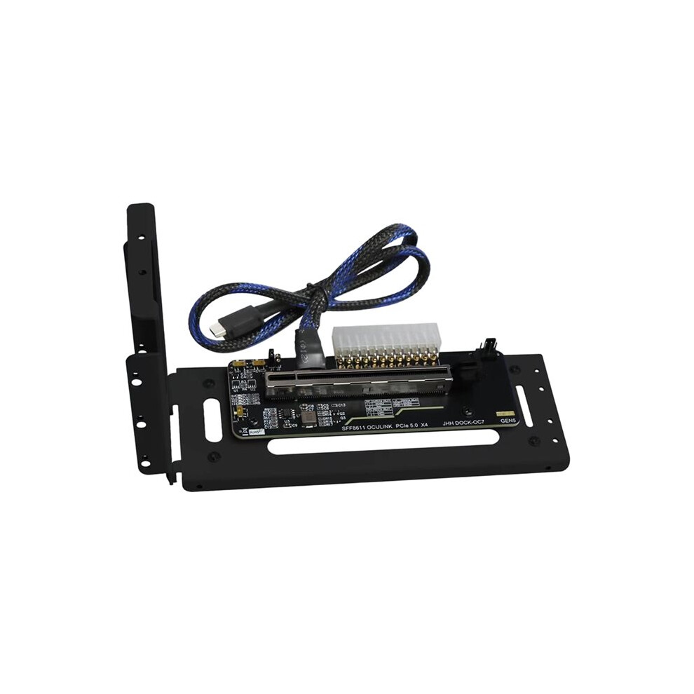 Gpu Oculink Gpu Dock Pcie 5.0X4 Gdp Laptop To External Video Card M.2 Oculink Sff8611 To Pcie X16 Bend Black 4713658206392