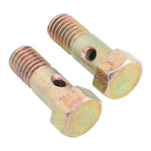 Coppia di bulloni in acciaio inossidabile M10x1.5 per linee freno con rondelle di fissaggio
