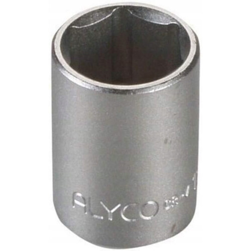 Alyko Hexagonal Chrome Steel Socket 1/4 In 13 X 25 Mm