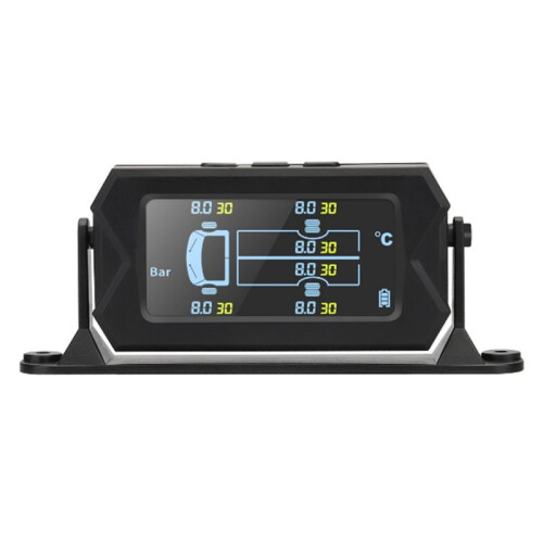 Bil RV Truck TPMS 6-Hjulssensor Solar Däcktrycksövervakningssystem 0-8Bar Extern TPMS-Sensor för Bil 2
