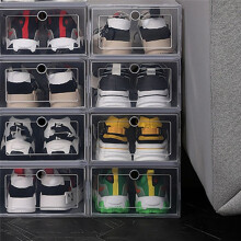 Pacote com 6 Caixas Organizadoras de Sapatos Transparentes, Dobráveis e Espessas, À Prova de Poeira, Empilháveis e Combinadas com Armários para