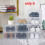 6 Pack Transparent Shoe Box Shoes Organizers Thickened Foldable Dustproof Storage Box Stackable Combined Shoe Cabinet 6