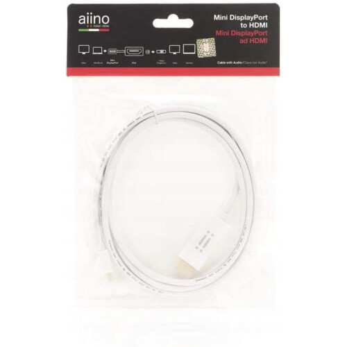 Aiino Mini DisplayPort 2 m (MDP vers HDMI) avec câble audio 1