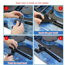 2Pack Kajak Peddelhouder, Kajak Track Mount Accessoires Peddelhouder voor Kajakken met Langere Schroefdraadbouten