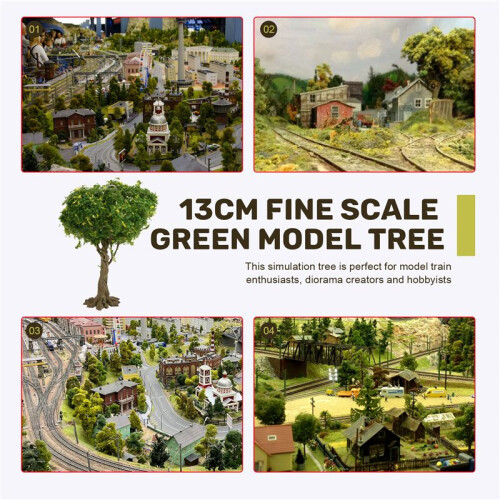 13cm Fine Scale Green Model Tree Wire Trunk Simulation Tree for Mountain Scenery Train Railway Layout 2