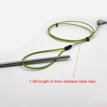 Spearfishing Fish Stringer for Handspear Speargun Live Fish 304 Stainless Steel Fish Needle Hook 80cm