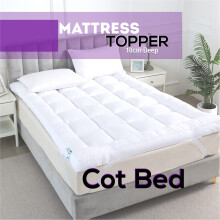 (Cot Bed) Mattress Toppers Microfiber 10cm Hotel Quality Box Stitch Anti Allergy All Sizes