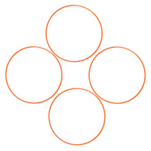 18 Inch Orange ABS Wheel Rim Protectors Self Adhesive 4PCS
