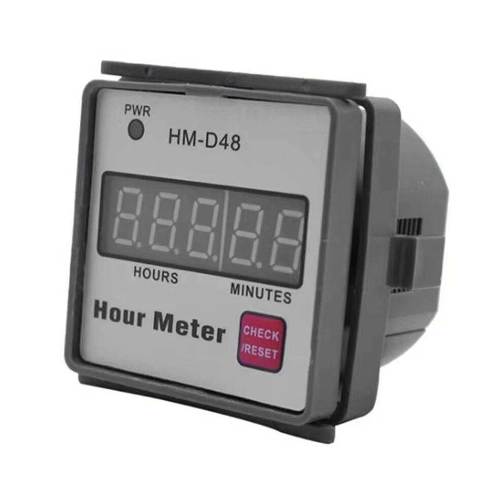 Digital Hourmeter Hm-D48 0Â999.99H Timer For Lawn Mower Generator Farm Tractor Resettable Ac220v 4712697317151