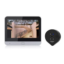 Tuya 3MP Peephole Doorbell with 4.3-Inch Screen WiFi Door Camera PIR Motion Detection Video Recording