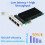 Adaptador Ethernet PCIe X1 para Placa de Rede Gigabit de 4 Portas com Chip I82576, Compatível com Windows 10/11, Ubuntu e Linux 4