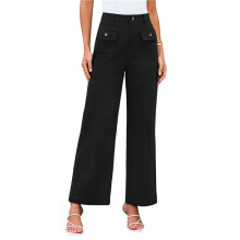 Damen-Cargohose für Business und Freizeit mit Taschen Schwarz M