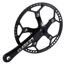 PéDalier à Vitesse Unique 53T 170Mm Manivelles PéDalier de VéLo Pliant avec Couvercle de Protection pour Piste de VéLo VéLo de Route