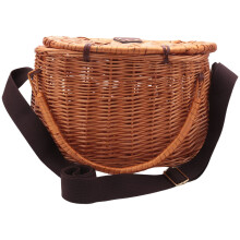 Wicker Basket Fishing Creel Trout Perch Cage Tackle Fisherman Box Outdoor Classical Willow Trout Fishing Creel Basket