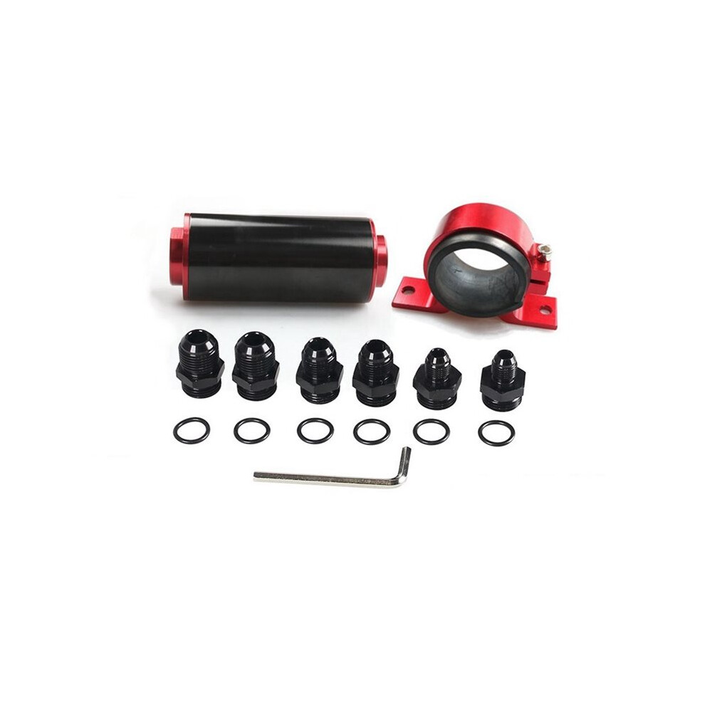 50Mm 100 Aluminum Fuel Filter High Flow With An6 An8 An10 Fitting Adapters, Mounting Bracket, Wrench 4714268337919