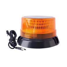 Luz de Advertência LED Recarregável Por Energia Solar 12-24V, Farol Giratório V16, Sinal de Segurança Intermitente P2E4