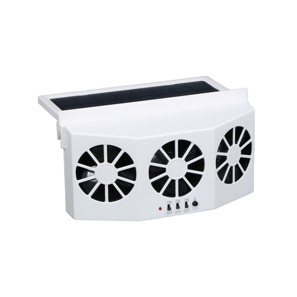 Summer Solar-Powered Vehicles Solar Power Exhaust Fan, Car Purifier Cooling Amplifier Window Fans Ventilator Radiator 4713337742784