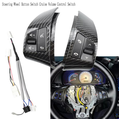 Multifunction Steering Wheel Button  Cruise Volume Control  for   HD 2008-2011 Carbon Fiber 2