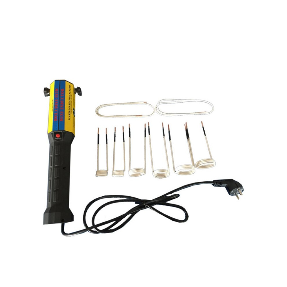 1000W Flameless Handheld Magnetic Induction Heater Car Bolt Remover Repair Tool With 8 Coils 220V Eu Plug 4711641803351