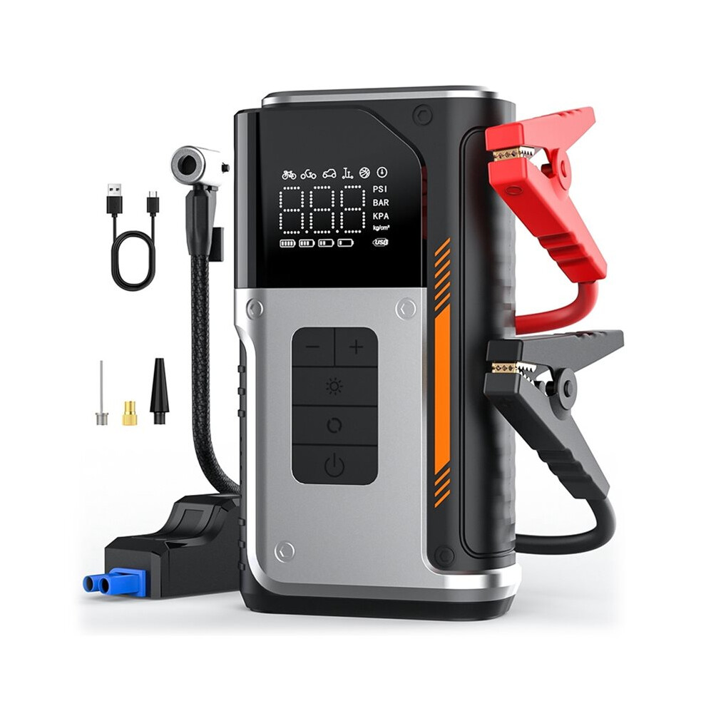 4-In-1 Car Jump With Air Compressor 150Psi Booster With 6000Mah Power Bank Function For Tyre Inflator 6033145564582