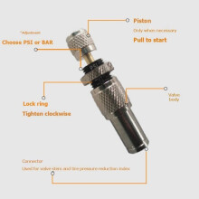 4PCS Adjustable Auto-Stop Tire Deflator Valve Kit Tire Air Down Tool for Offroad 4x4 Screw- Automatic Tire Deflator
